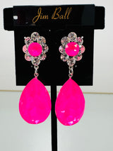 Jim Ball Earrings - Pink