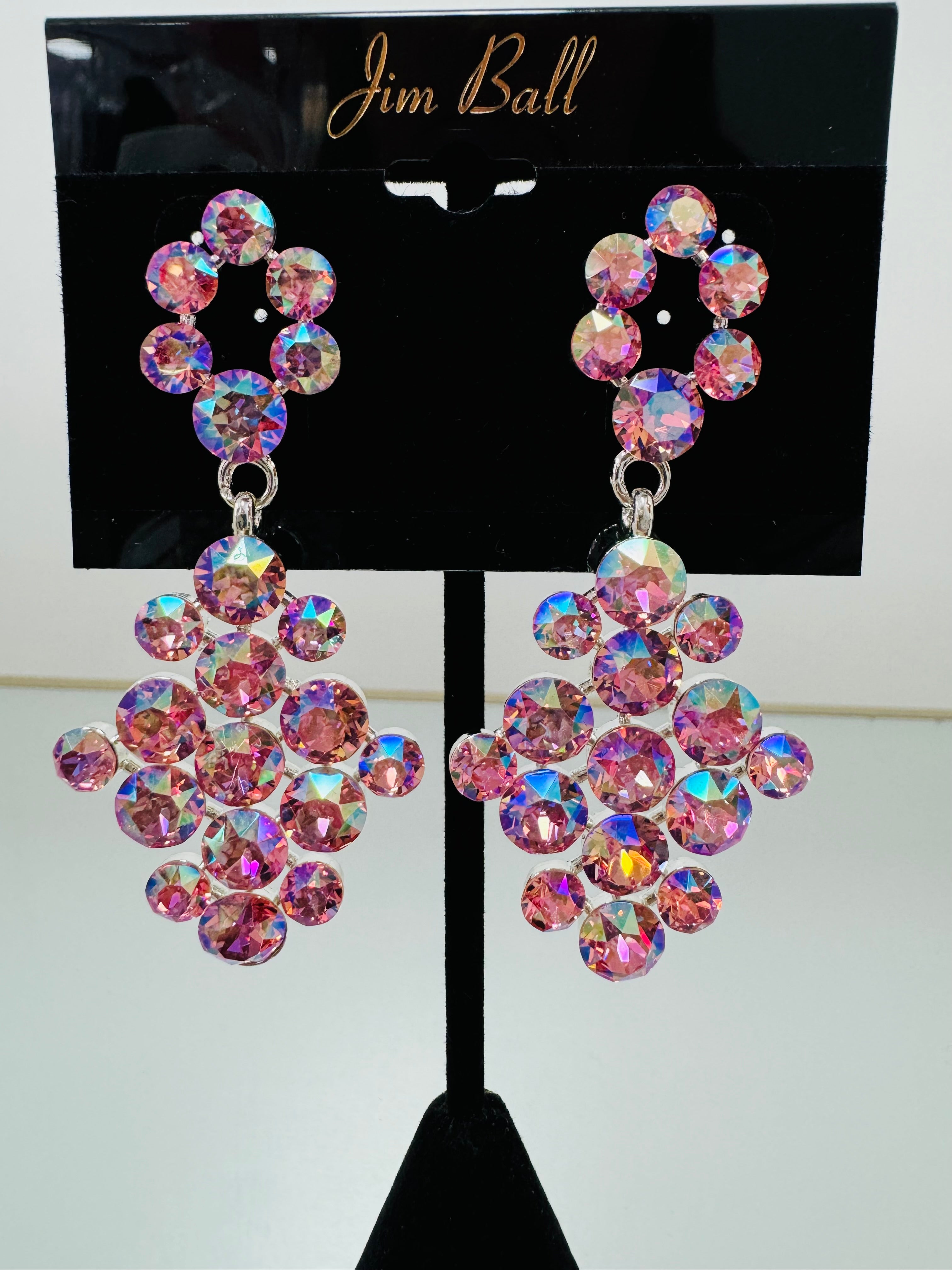 Jim Ball Earrings - Pink