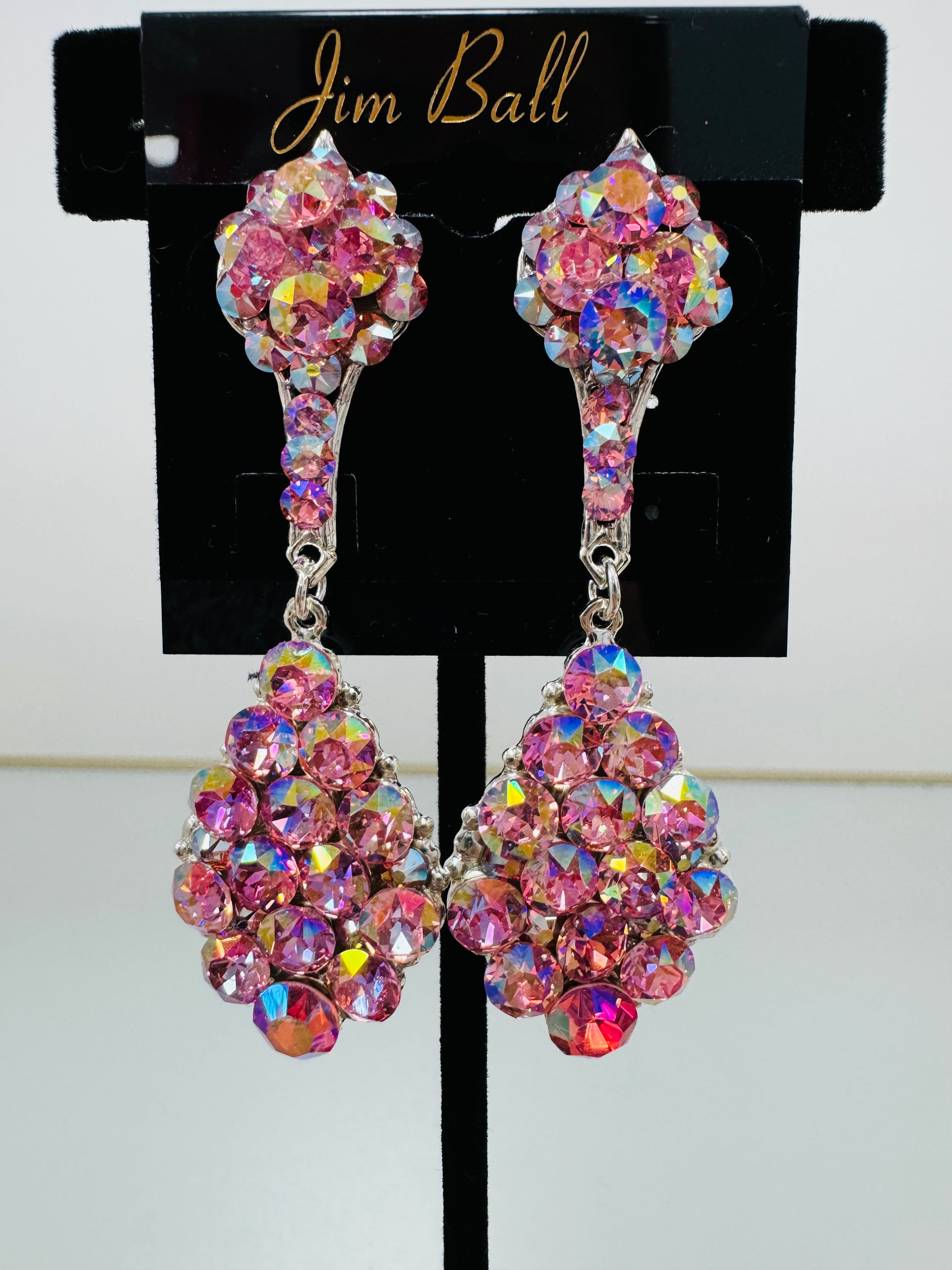 Jim Ball Earrings - Pink