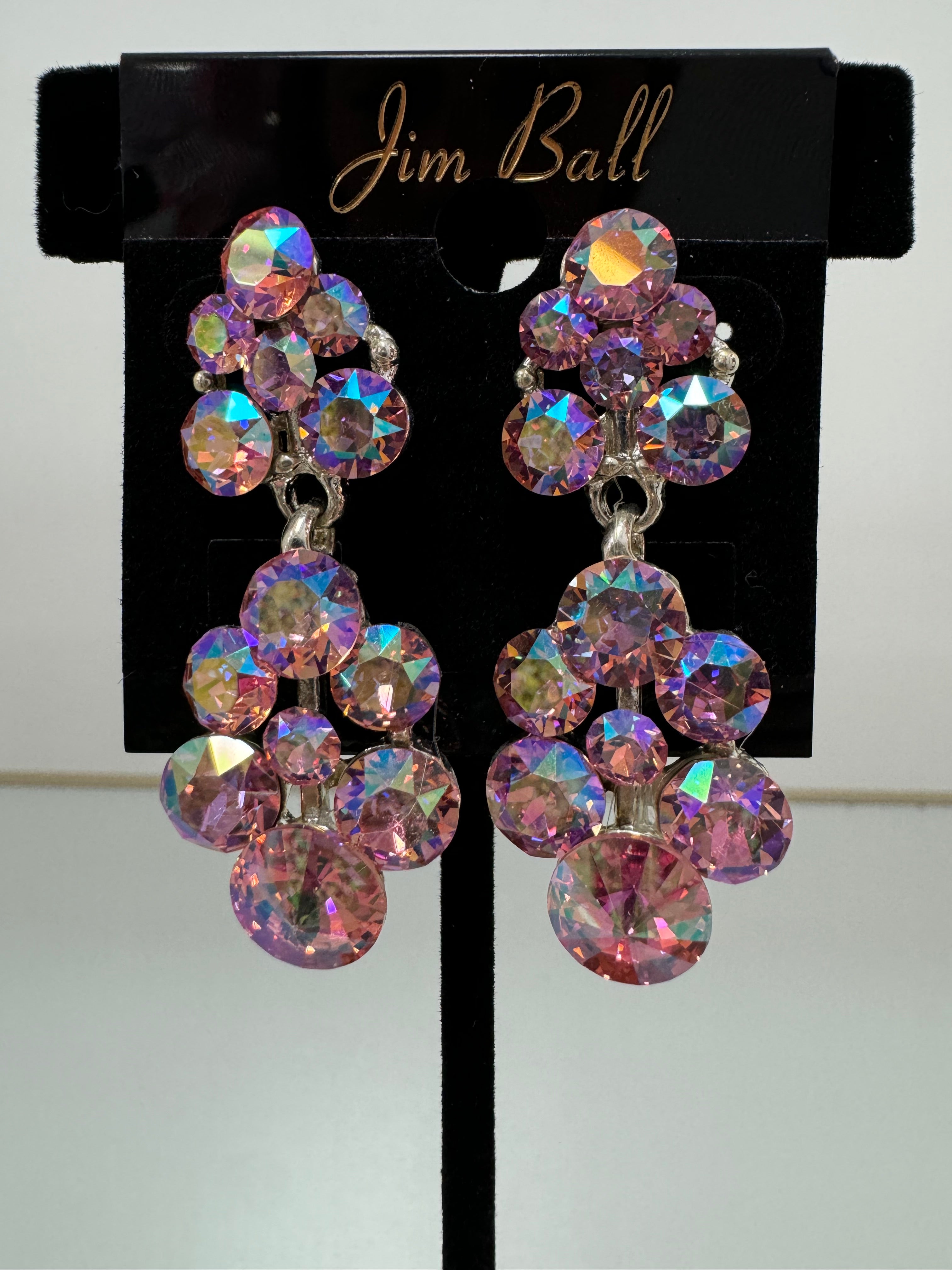 Jim Ball Earrings - Pink