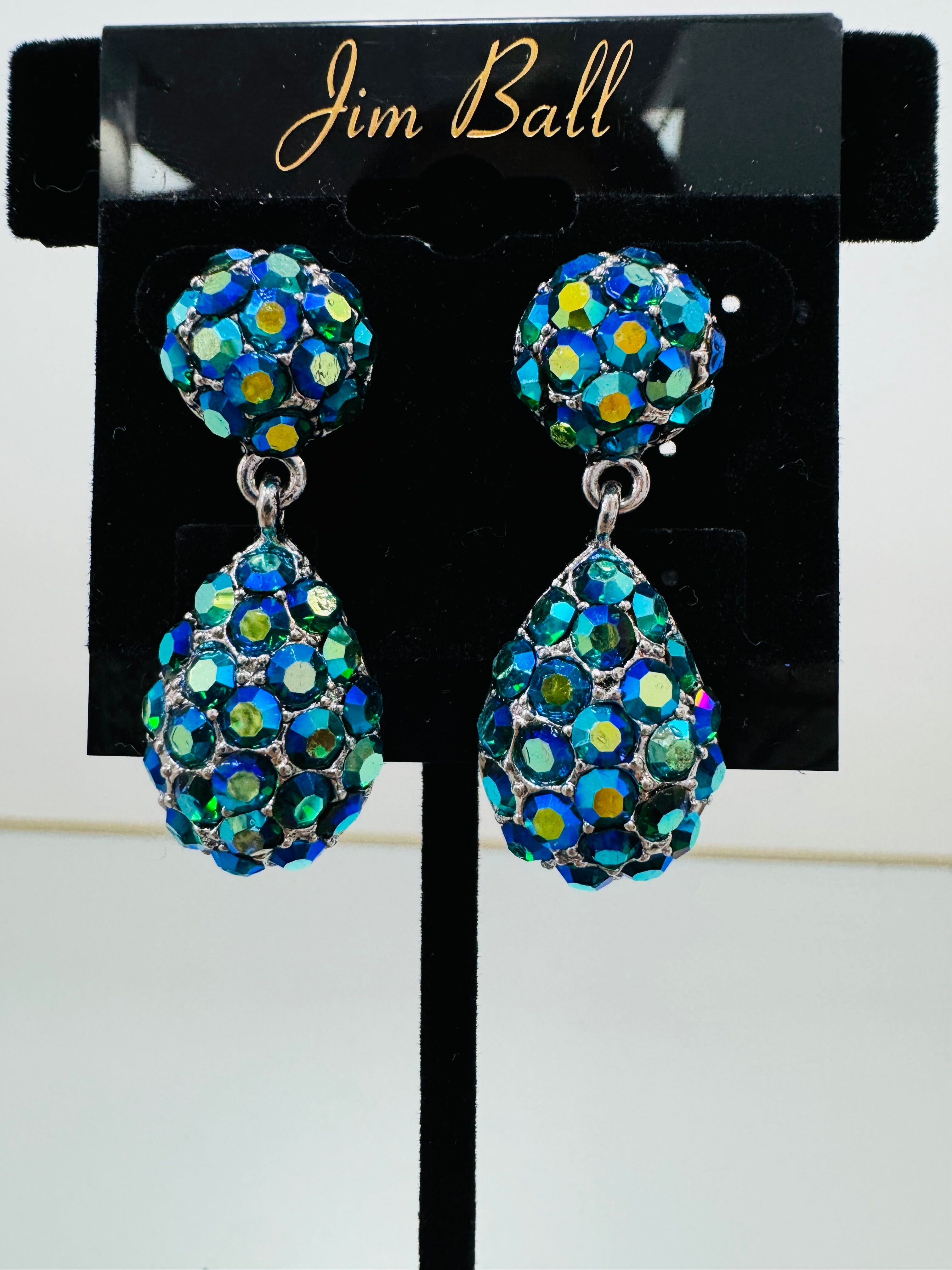 Jim Ball Earrings - Teal
