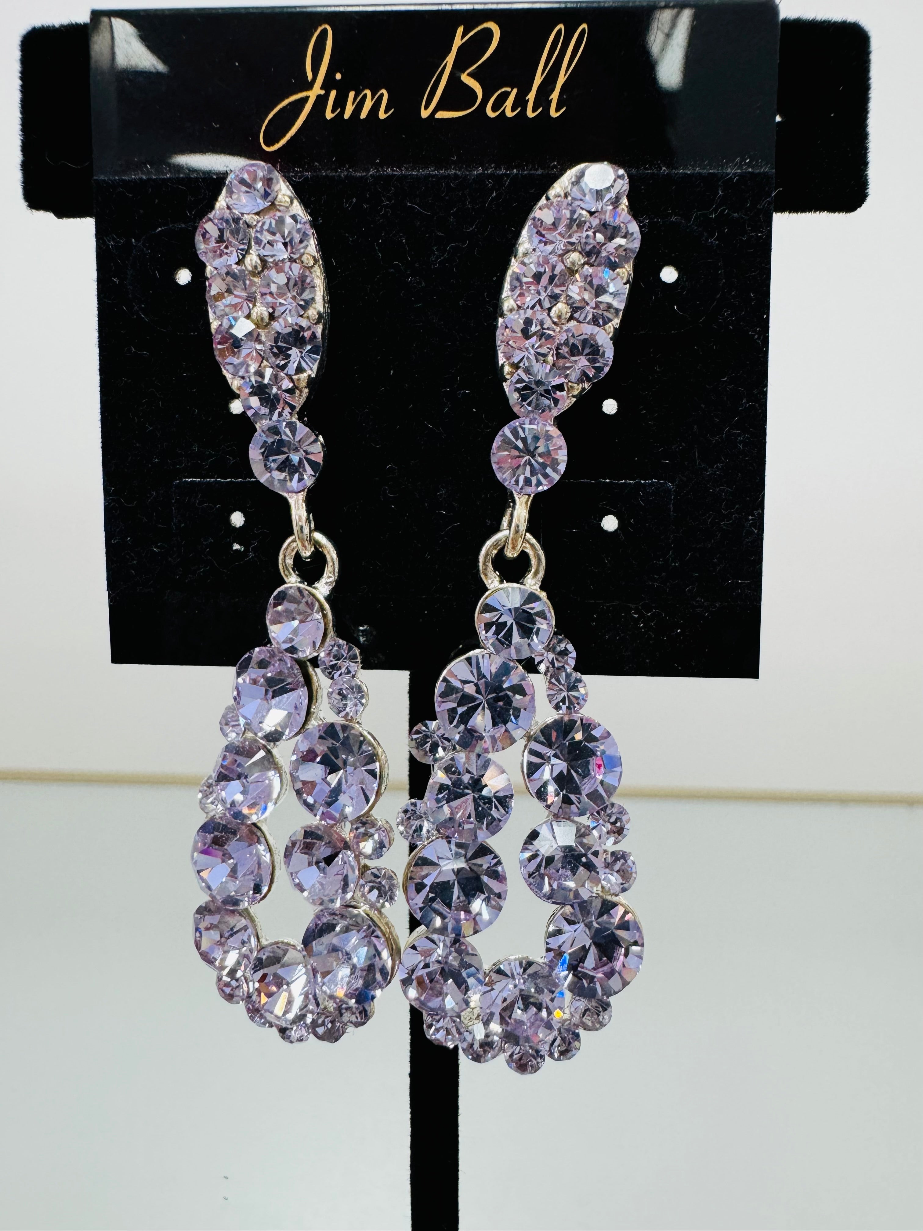 Jim Ball Earrings - Purple