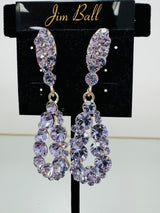 Jim Ball Earrings - Purple