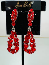 Jim Ball Earrings - Red