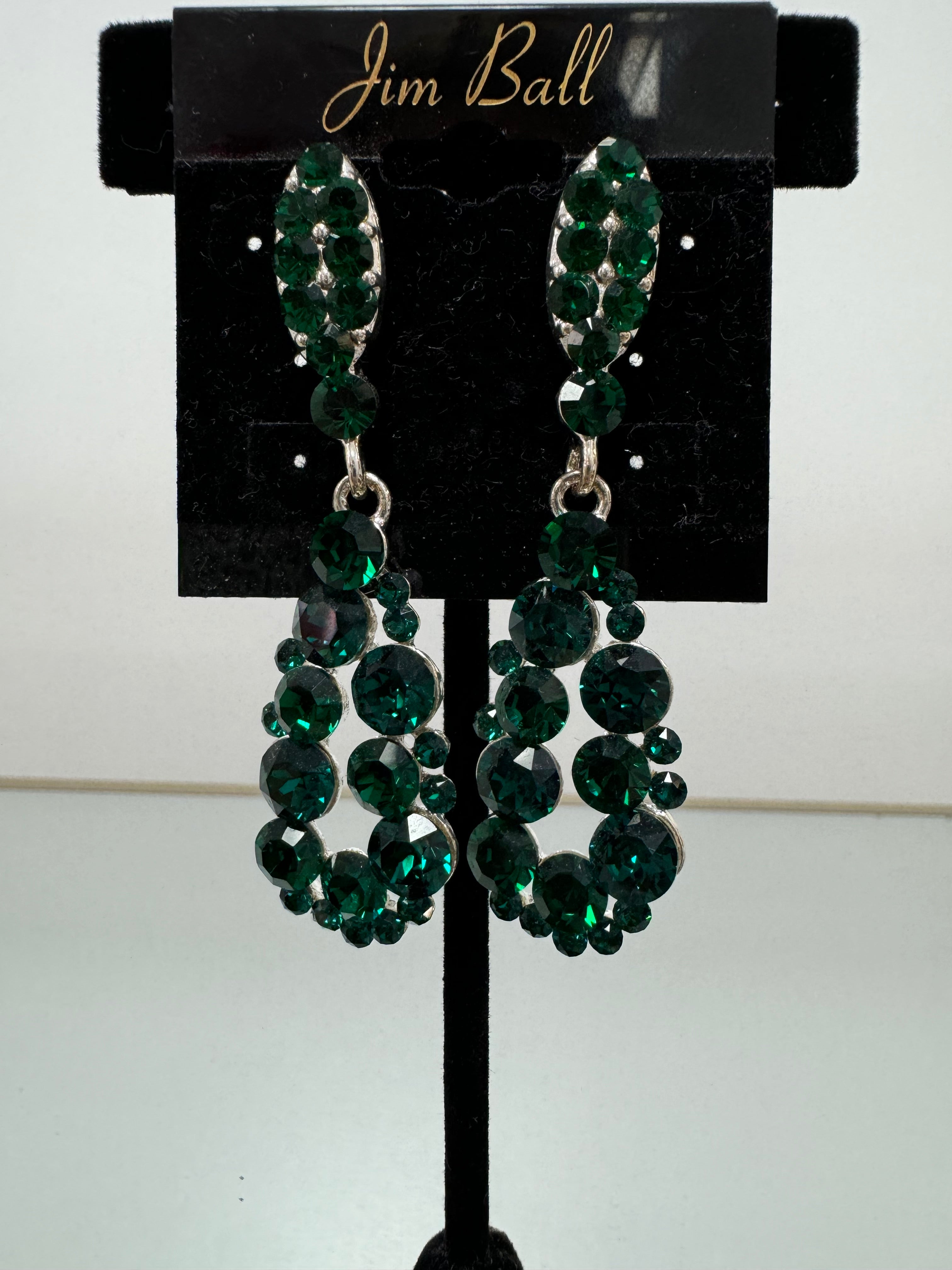 Jim Ball Earrings - Green